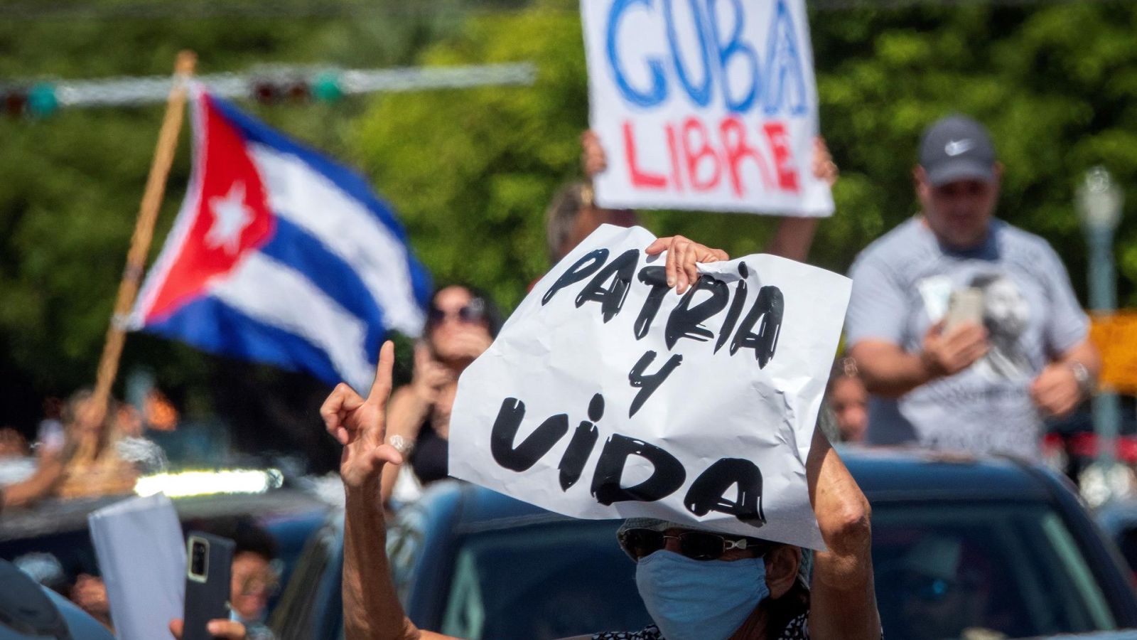 Ciudadanos en España, América Latina y Miami se manifiestan en apoyo al pueblo cubano