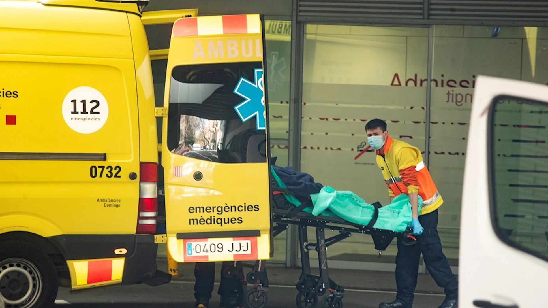 Servicio de urgencias en el Hospital de la Santa Creu.