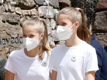 La princesa Leonor y la infanta Sofía, su primer acto en solitario La princesa Leonor y la infanta Sofía, su primer acto en solitario