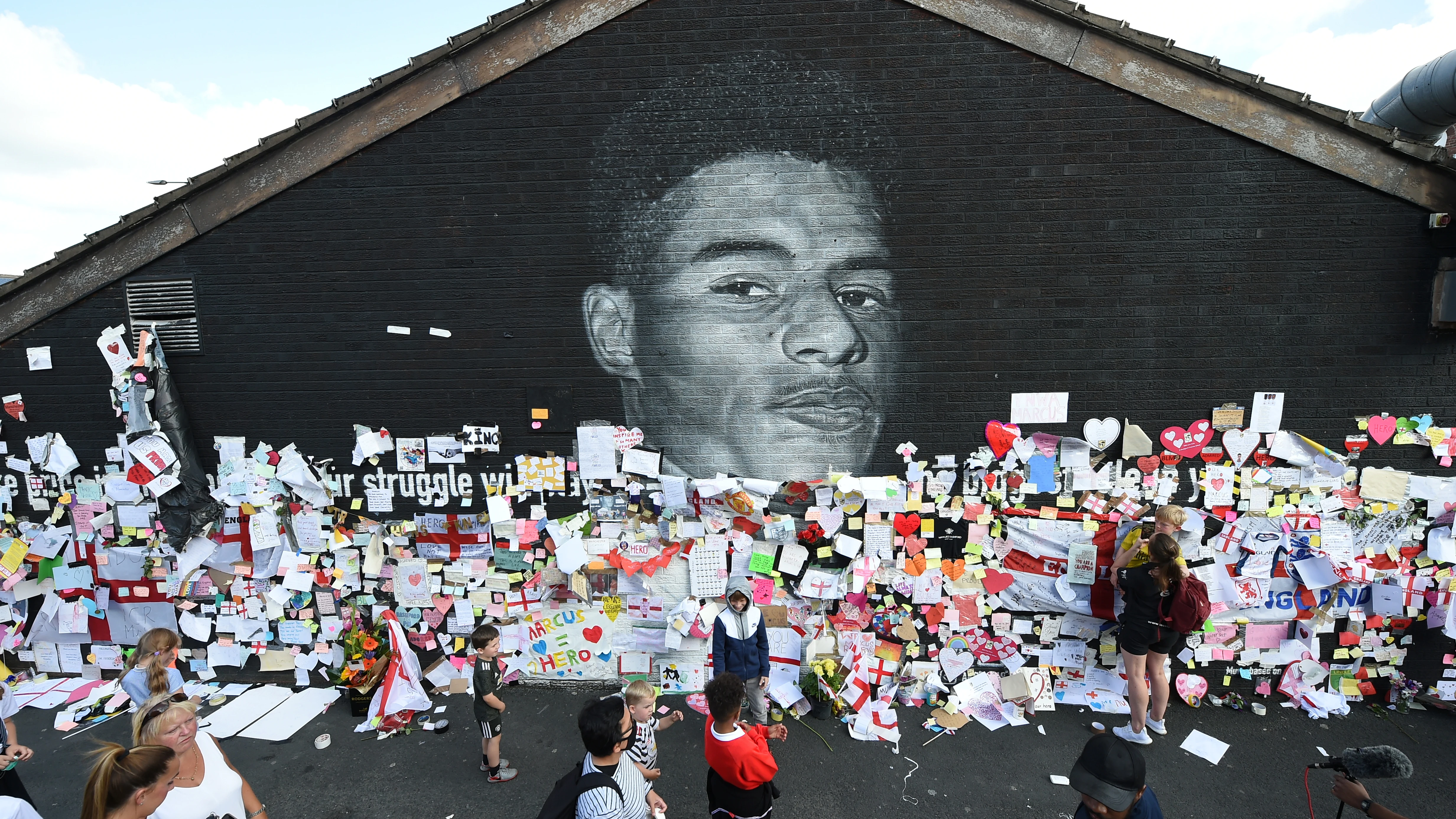 Mural en apoyo a Marcus Rashford en Withington Mural en apoyo a Marcus Rashford en Withington