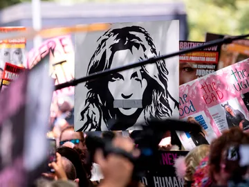 Concentración de apoya a Britney Spears durante en la Corte de Los Ángeles Concentración de apoya a Britney Spears durante en la Corte de Los Ángeles