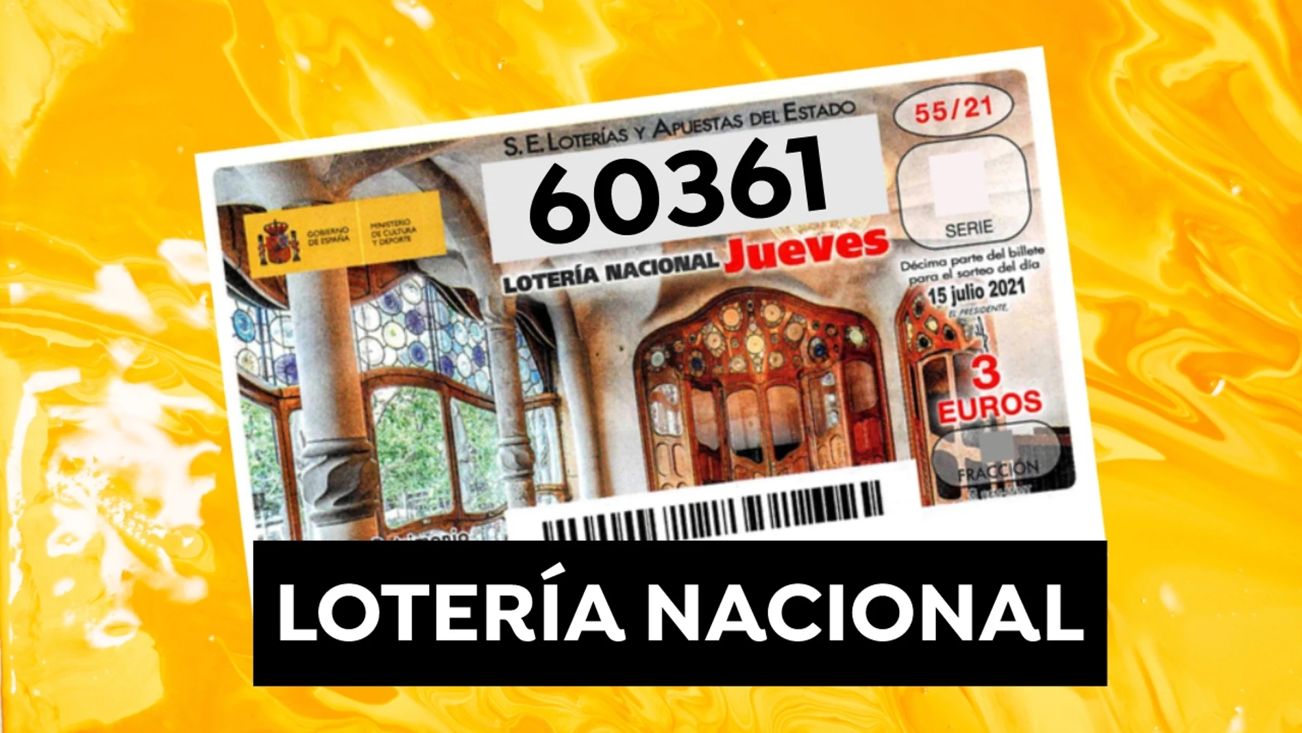 Resultado Lotería Nacional: Comprobar décimo del sorteo de hoy jueves 15 de julio Resultado Lotería Nacional: Comprobar décimo del sorteo de hoy jueves 15 de julio