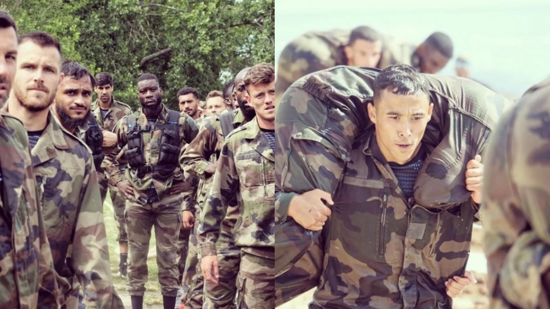 Los jugadores del Angers de la Ligue 1 se someten a un entrenamiento militar para ponerse en forma en pretemporada