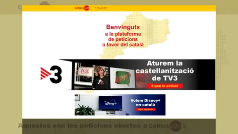 Una página web recoge firmas contra el castellano en TV3 Una página web recoge firmas contra el castellano en TV3