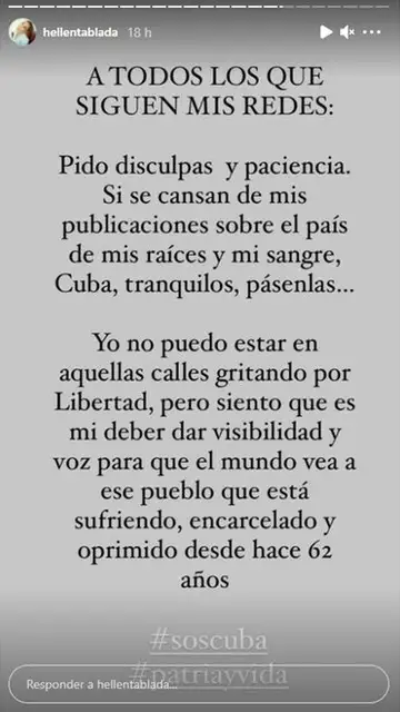 El mensaje de Elena Tablada El mensaje de Elena Tablada