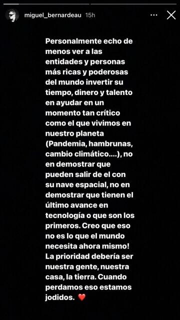 La reflexión de Miguel Bernardeau