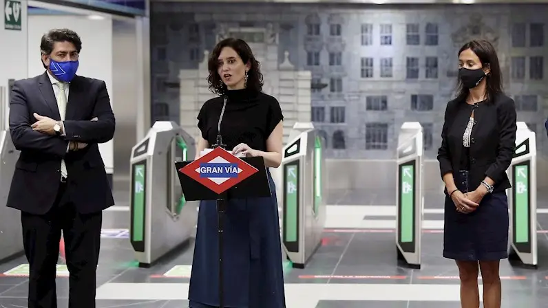 Metro de Madrid reabre la estación de Gran Vía con la inauguración de Díaz Ayuso tras más de 1.000 días cerrada Metro de Madrid reabre la estación de Gran Vía con la inauguración de Díaz Ayuso tras más de 1.000 días cerrada