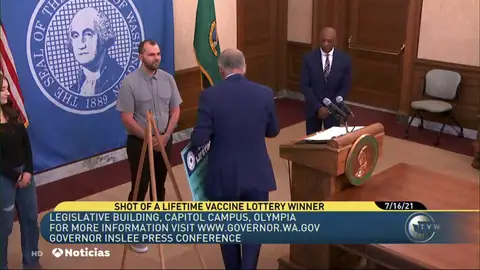 Un mecánico de 23 años ha ganado un millón de dólares en la lotería de los vacunados en Washington Un mecánico de 23 años ha ganado un millón de dólares en la lotería de los vacunados en Washington