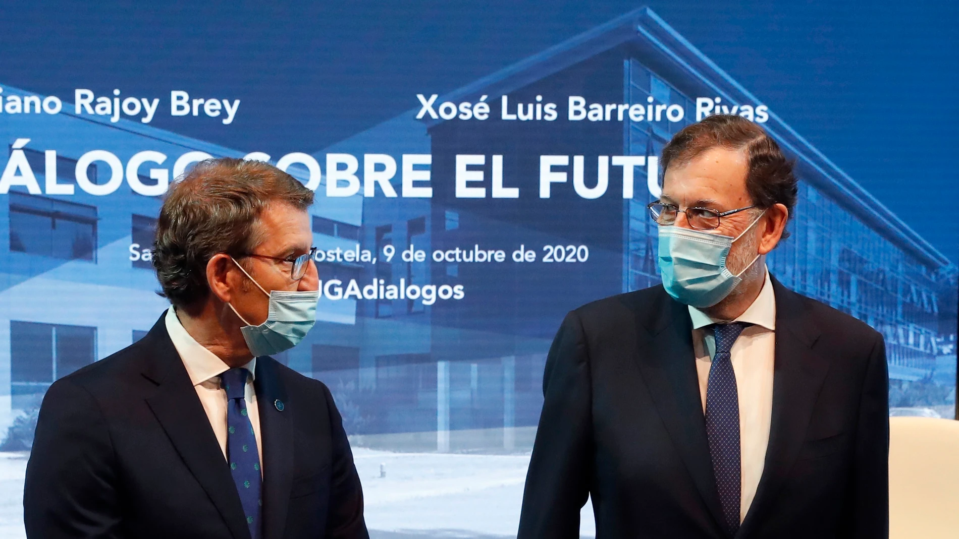 El expresidente del Gobierno, Mariano Rajoy, y el presidente de la Xunta, Alberto Núñez Feijóo