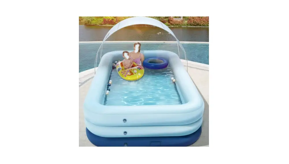 Piscina inflable con sombrilla