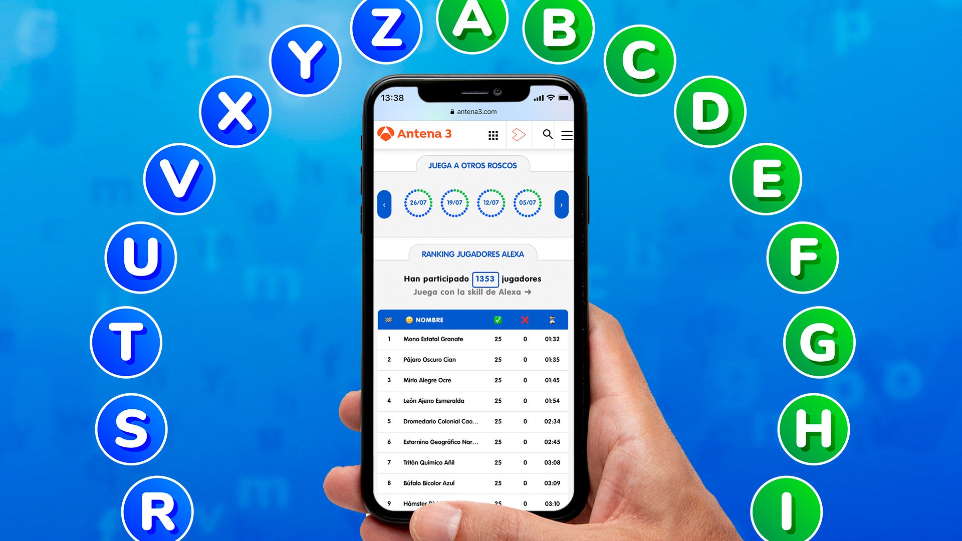 Participa en nuestro 'Rosco virtual' desde Alexa y entra en el ranking de los mejores
