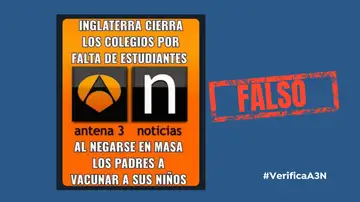 Un bulo sobre la vacunación a los menores en Inglaterra utiliza la imagen de Antena 3 Noticias Un bulo sobre la vacunación a los menores en Inglaterra utiliza la imagen de Antena 3 Noticias