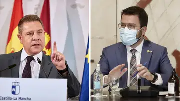 García Page le pide a Aragonès que acuda a la conferencia de presidentes: "Mejor Salamanca que Waterloo" García Page le pide a Aragonès que acuda a la conferencia de presidentes: "Mejor Salamanca que Waterloo"