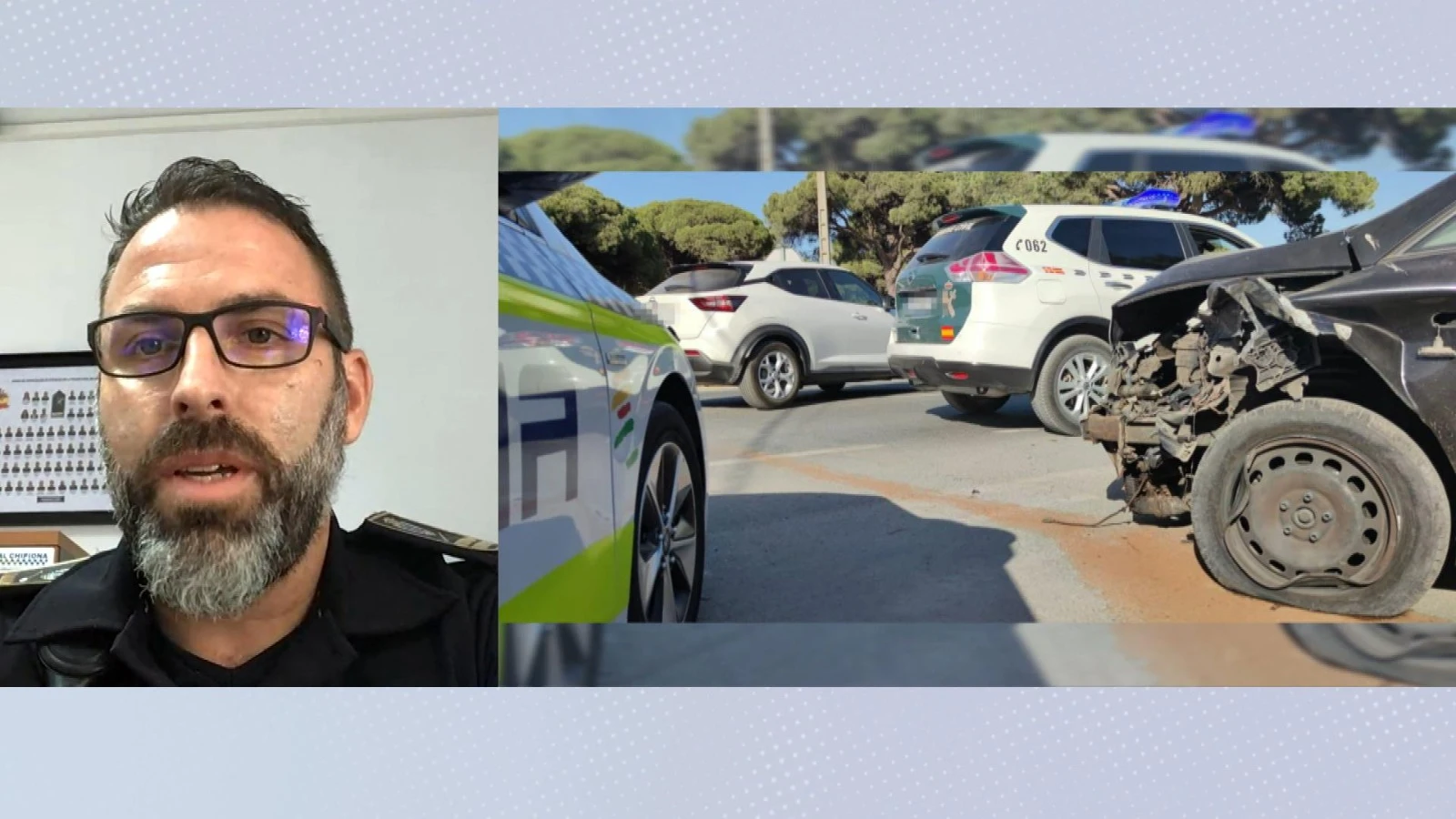 Rafael M&aacute;rquez, polic&iacute;a local de Chipiona, explica que es un "babuchazo" 