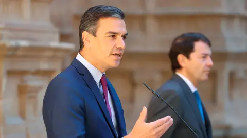 Pedro Sánchez interviene junto a Mañueco Pedro Sánchez interviene junto a Mañueco