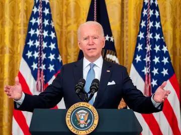 Joe Biden en una rueda de prensa en la Casa Blanca Joe Biden en una rueda de prensa en la Casa Blanca
