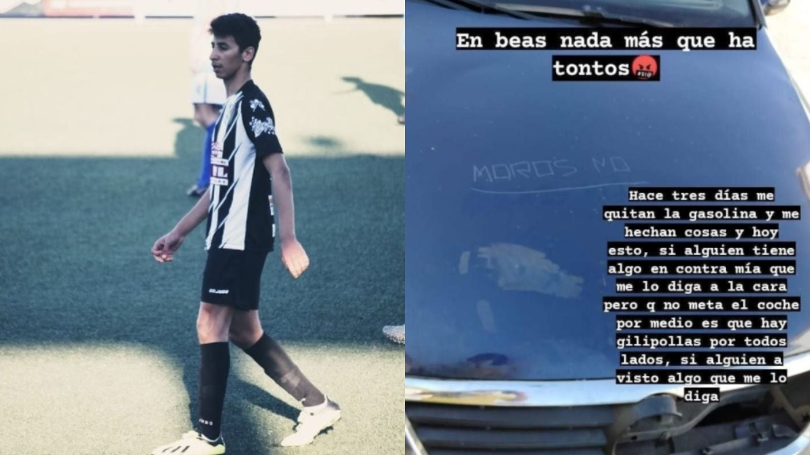 Achraf Habbar, delantero de la segunda andaluza, denuncia insultos racistas y destrozos en su coche