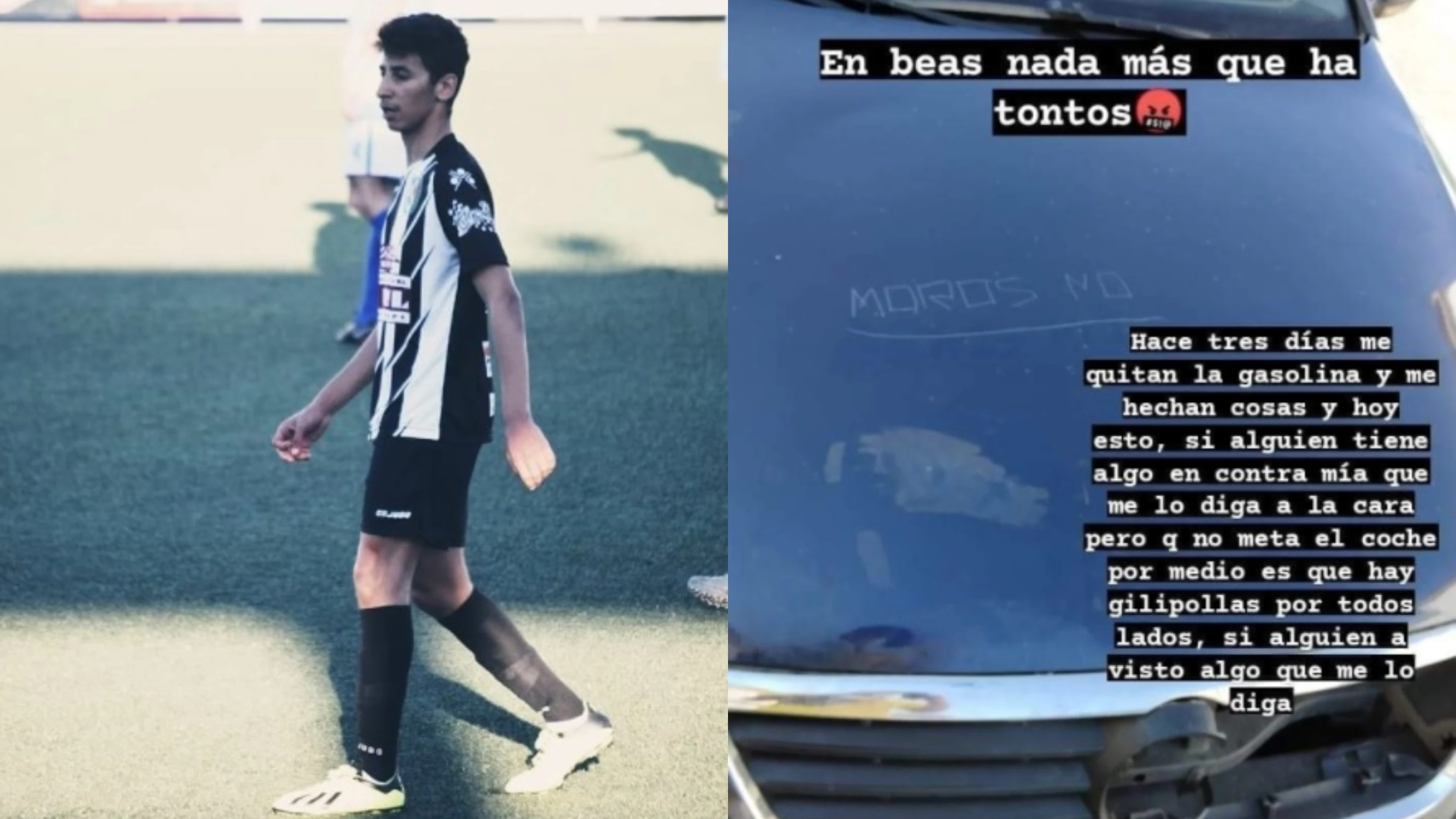 Achraf Habbar, delantero de la segunda andaluza, denuncia insultos racistas y destrozos en su coche