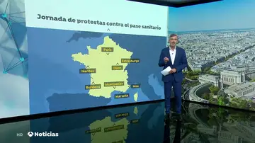 Protestas en Francia contra el certificado sanitario que entrará en vigor el 9 de agosto Protestas en Francia contra el certificado sanitario que entrará en vigor el 9 de agosto