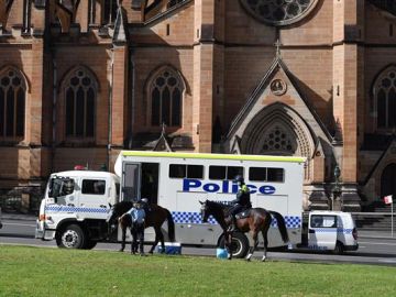 Efectivos de policía en Brisbane