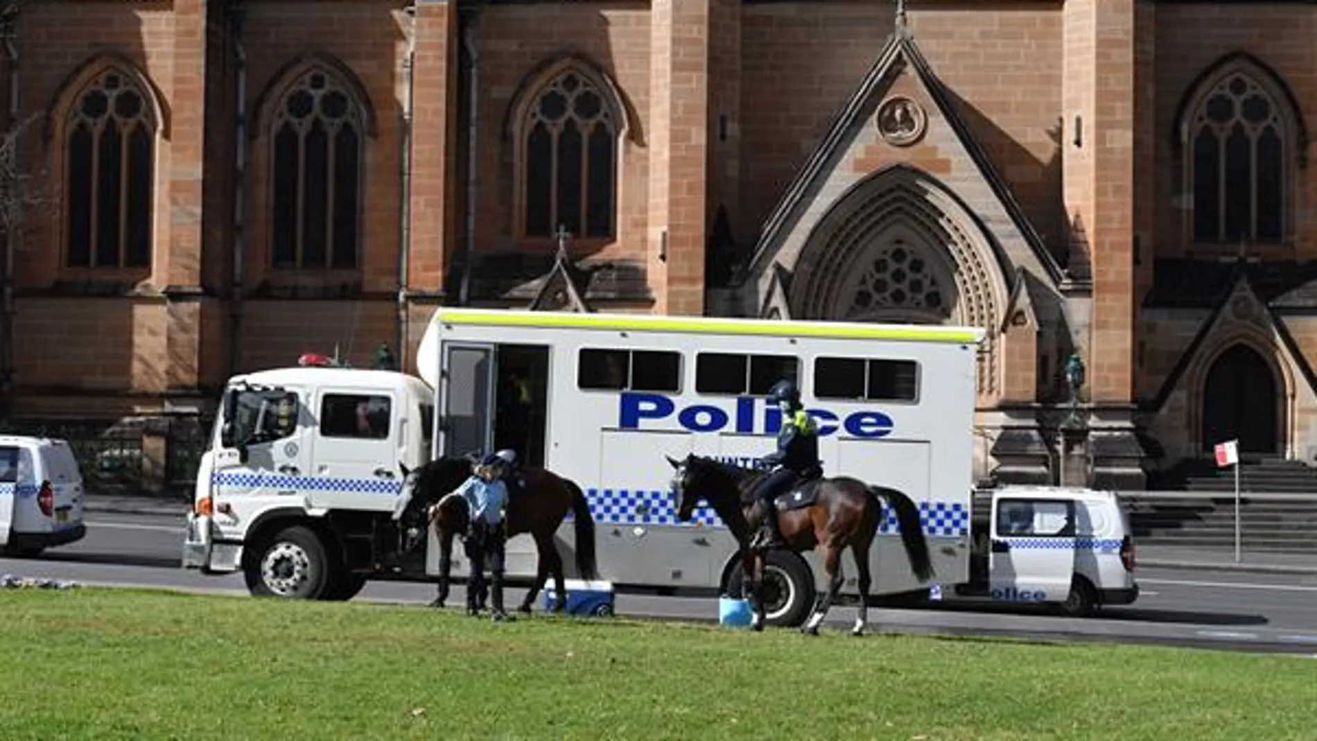 Efectivos de policía en Brisbane
