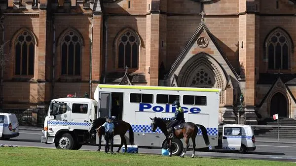 Efectivos de policía en Brisbane Efectivos de policía en Brisbane