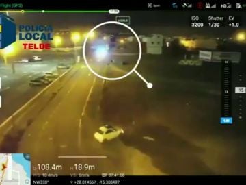 Un dron 'caza' a una conductora que pretend&iacute;a evitar un control en Canarias