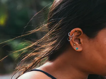 Pendientes en la oreja Pendientes en la oreja