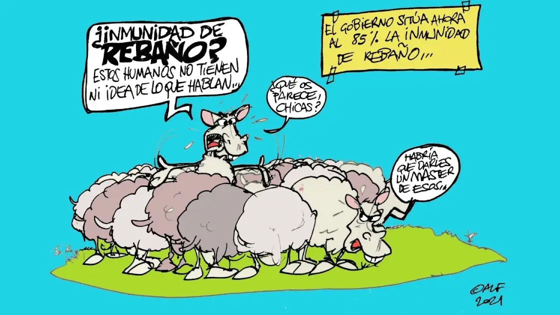 La inmunidad de grupo frente al coronavirus, en la viñeta de Alfredo Boto-Hervás Coronavirus