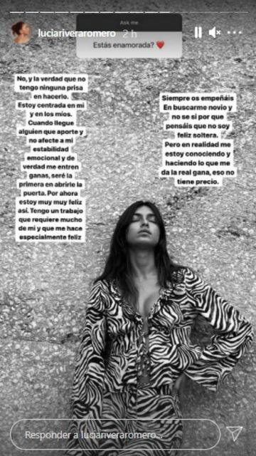 El mensaje de Lucía Rivera 