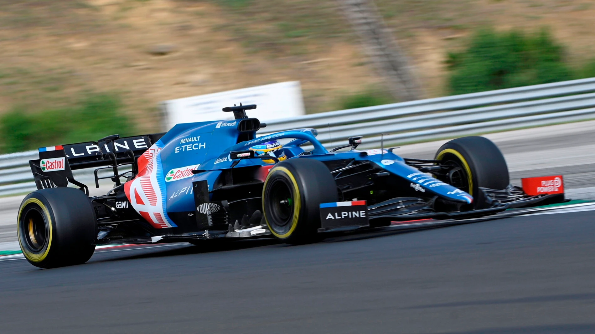 Fernando Alonso durante la carrera del Gran Premio de Hungría
