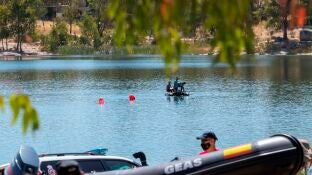 Parte del dispositivo de b&uacute;squeda del hombre ahogado en el pantano de Proserpina, en M&eacute;rida