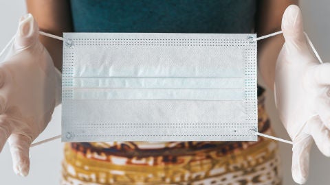 Mascarilla sin utilizar