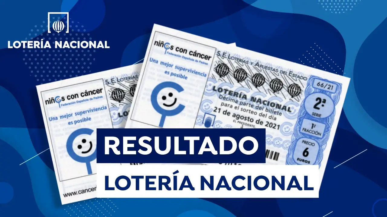 Comprobar Lotería Nacional: Resultado del sorteo de hoy sábado 21 de agosto de 2021 Comprobar Lotería Nacional: Resultado del sorteo de hoy sábado 21 de agosto de 2021