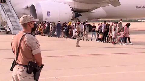España recibe otro avión con 260 afganos evacuados de Kabul, entre ellos 14 bebés España recibe otro avión con 260 afganos evacuados de Kabul, entre ellos 14 bebés