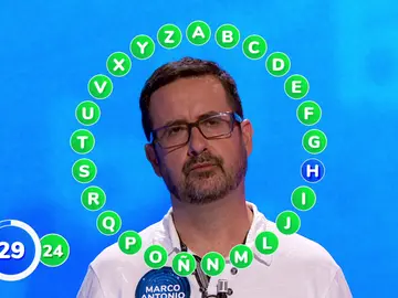 Marco Antonio, a una letra de llevarse el bote en ‘Pasapalabra’ Marco Antonio, a una letra de llevarse el bote en ‘Pasapalabra’