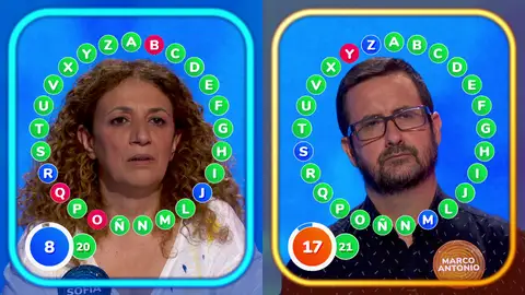 Sofía se precipita y Marco Antonio se asegura la victoria en ‘El Rosco’ La concursante ha fallado en la segunda pregunta.