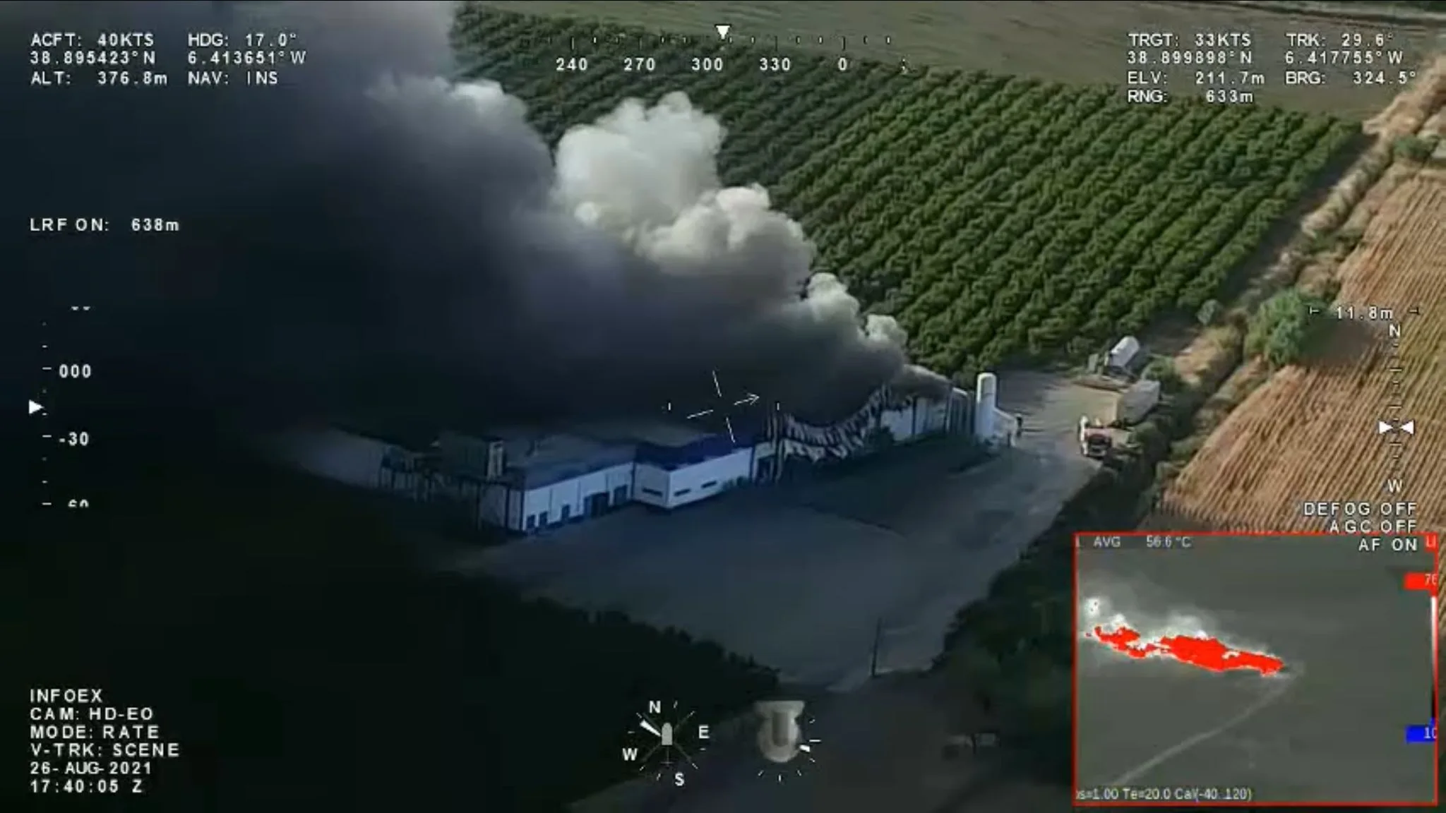 Controlado el incendio en el centro hortofrutícola de Mérida Controlado el incendio en el centro hortofrutícola de Mérida