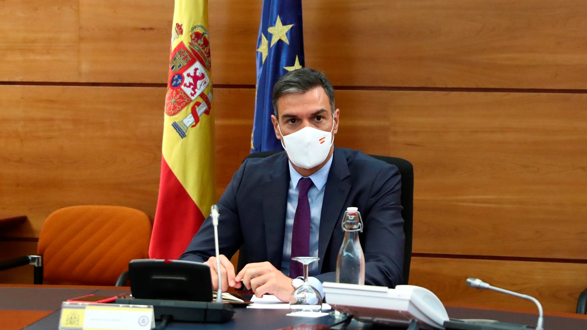 Pedro Sánchez, en la reunión del Grupo de Trabajo que supervisa las repatriaciones de Afganistán Pedro Sánchez, en la reunión del Grupo de Trabajo que supervisa las repatriaciones de Afganistán