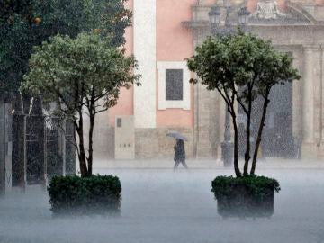 Una tromba de agua deja 90 litros en una hora en Benicàssim