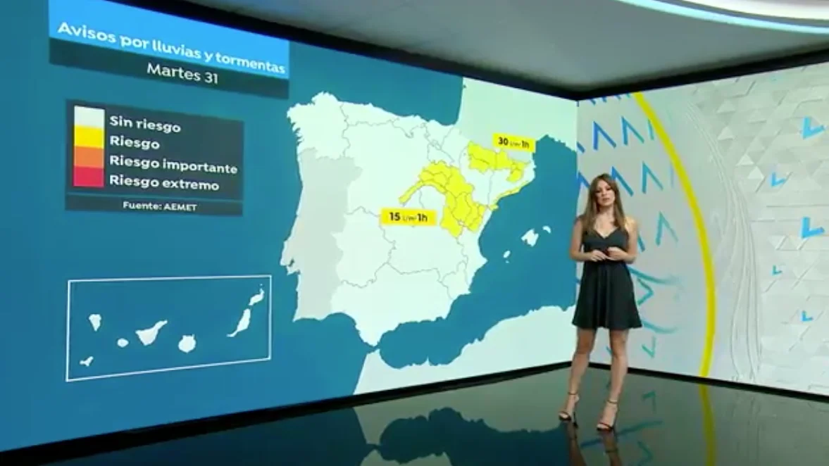 La previsión del tiempo con Mercedes Martin en Antena 3 Noticias La previsión del tiempo con Mercedes Martin en Antena 3 Noticias