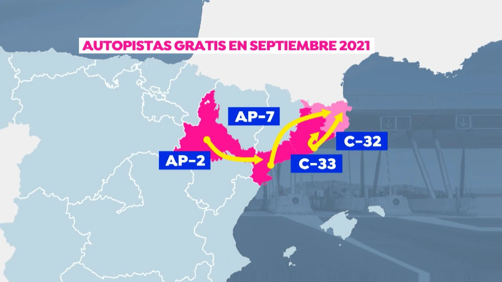Estos son los peajes que desaparecen y serán gratuitos a partir del 1 de septiembre Estos son los peajes que desaparecen y serán gratuitos a partir del 1 de septiembre