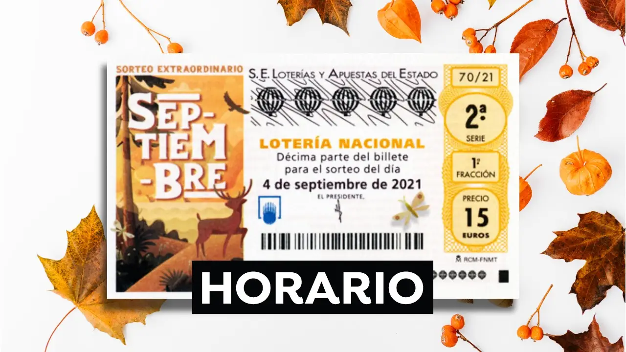Sorteo Extraordinario de Septiembre 2021: Horario y d&oacute;nde ver el sorteo de Loter&iacute;a Nacional del 4 de septiembre