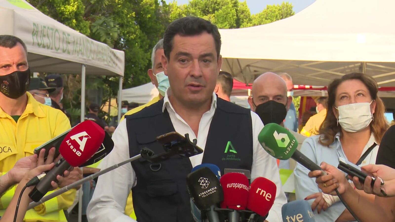 Juanma Moreno, sobre el incendio de Sierra Bermeja: 
