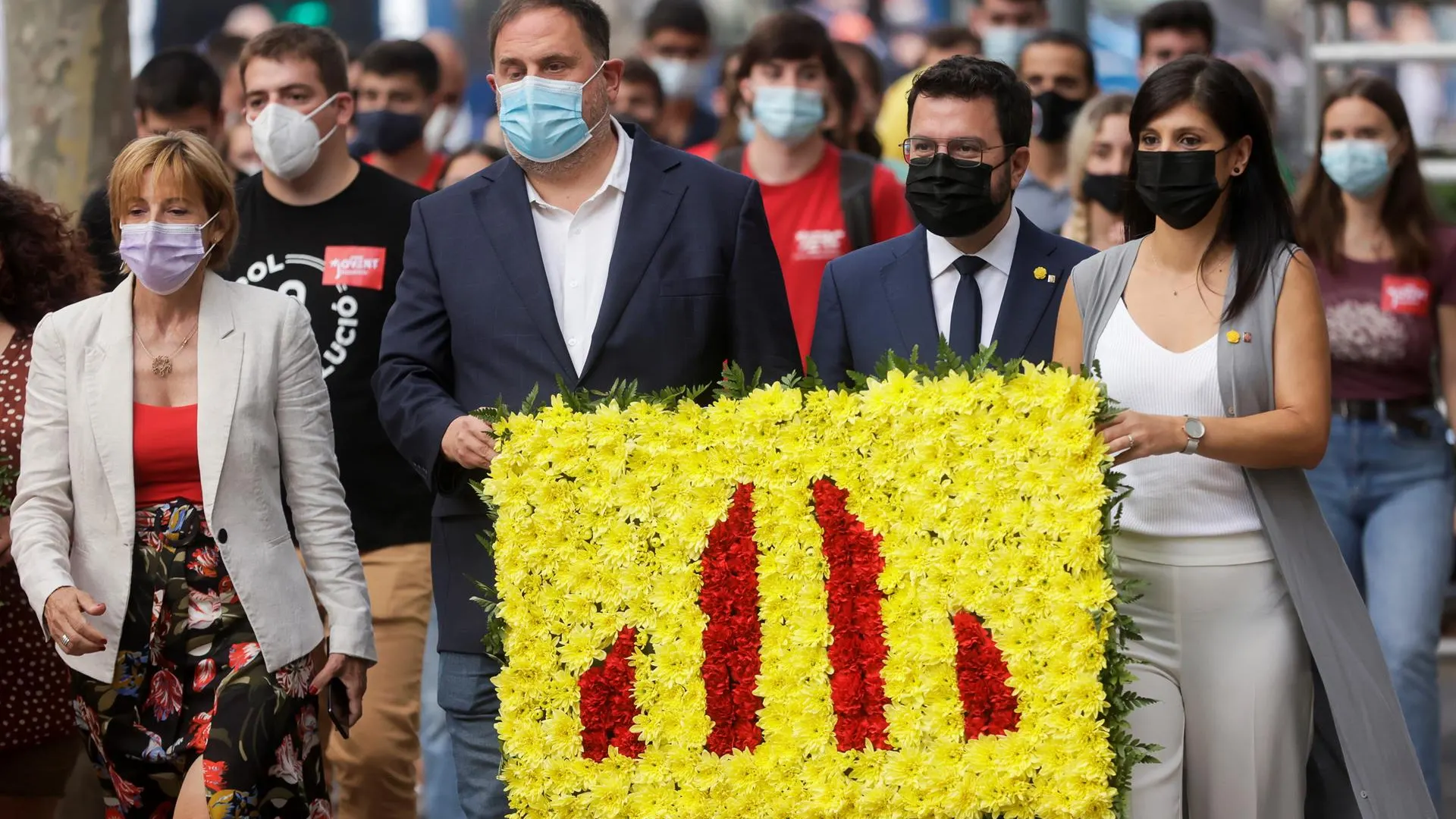 Los partidos independentistas llegan a la Diada 2021 divididos por la mesa de diálogo Los partidos independentistas llegan a la Diada 2021 divididos por la mesa de diálogo