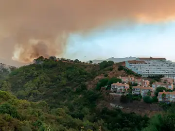 Una de las zonas afectadas por el incendio en Sierra Bermeja, en Málaga Una de las zonas afectadas por el incendio en Sierra Bermeja, en Málaga