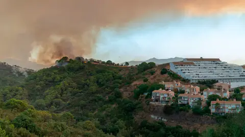 Una de las zonas afectadas por el incendio en Sierra Bermeja, en Málaga Una de las zonas afectadas por el incendio en Sierra Bermeja, en Málaga