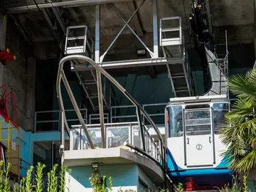 Cabina que cayó al vacío Cabina que cayó al vacío