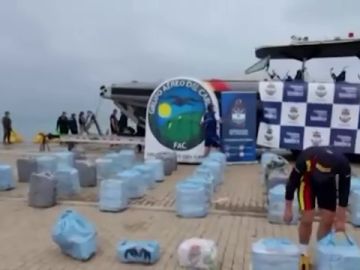 Incautadas 2,4 toneladas de cocaína en una embarcación cerca de la isla de San Andrés, en el Caribe Colombiano