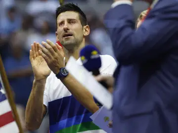 El llanto de Novak Djokovic en plena final del US Open 2021 El llanto de Novak Djokovic en plena final del US Open 2021